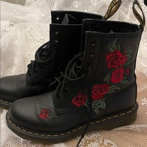 Dr. Martens 1460 Vonda Floral Leather Lace-Up Boots US 8